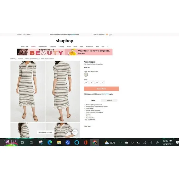 Adam Lippes Striped Midi Polo Dress - Picture 15 of 15